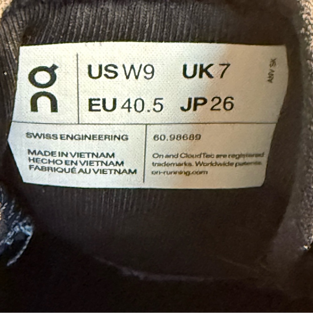 On Running On Cloud X3 Midnight/Heron Women’s size 9 - Picture 7 of 12
